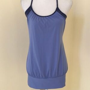 Lululemon Athletica Size 4, Blue no limit tank